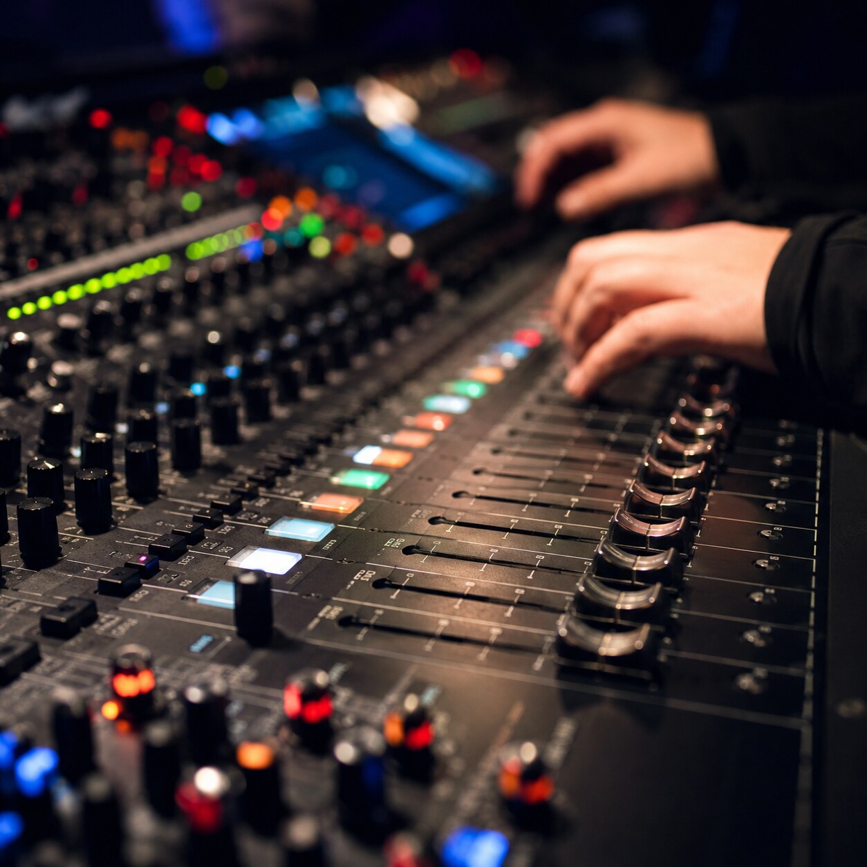 Table de mixage audio professionnelle