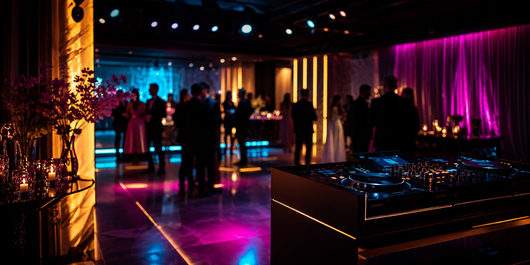 Soirée privée élégante avec son et lumière
